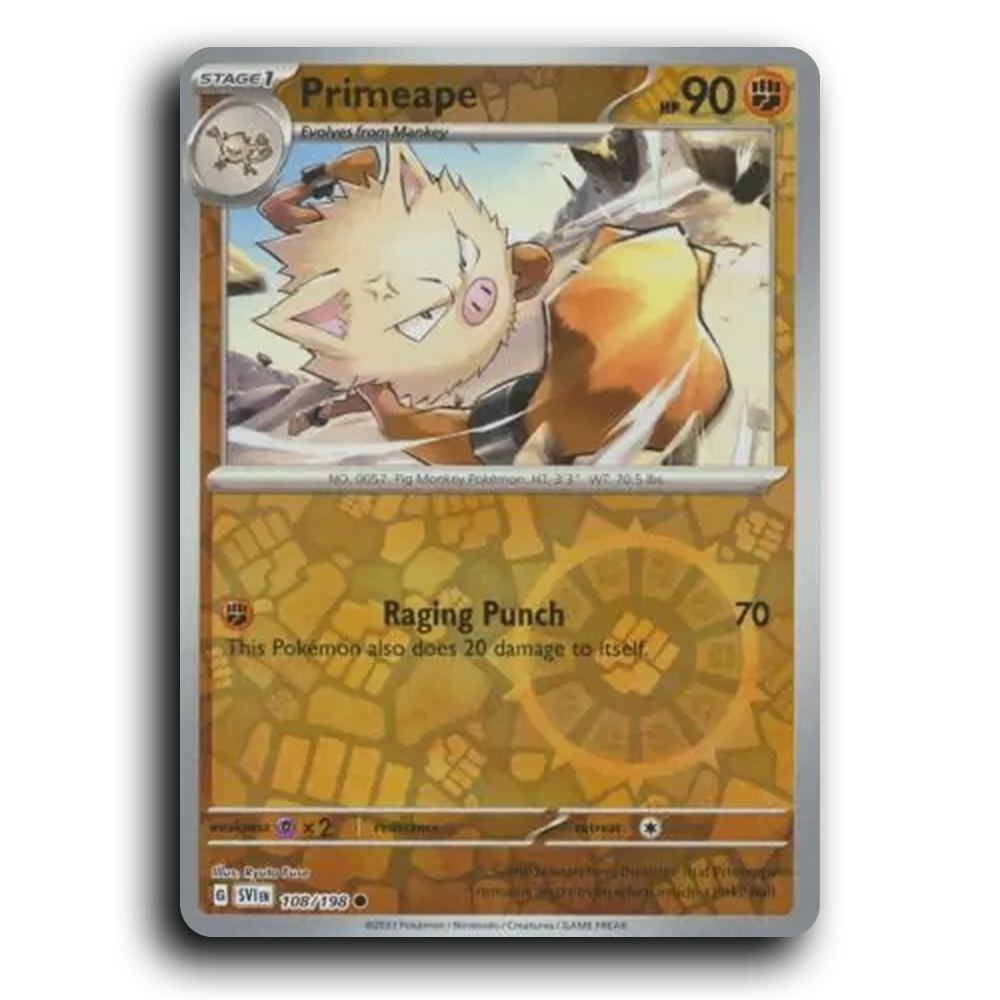 Primeape (108/198) [Scarlet & Violet] Common Ryuta Fuse Pokemon Card TCG Near Mint NM Reverse Holo