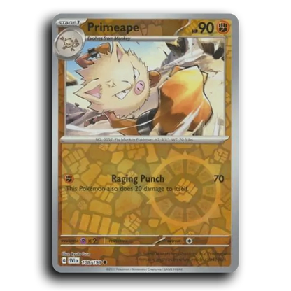 Primeape (108/198) [Scarlet & Violet] Common Ryuta Fuse Pokemon Card TCG Near Mint NM Reverse Holo