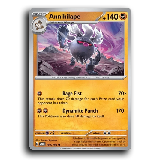 Annihilape (109/198) [Scarlet & Violet] Rare Anesaki Dynamic Pokemon Card TCG Near Mint NM