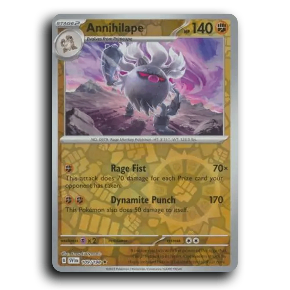 Annihilape (109/198) [Scarlet & Violet] Rare Anesaki Dynamic Pokemon Card TCG Near Mint NM Reverse Holo