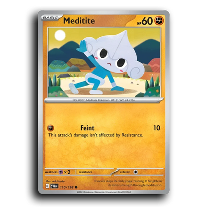 Meditite (110/198) [Scarlet & Violet] Common miki kudo Pokemon Card TCG Near Mint NM
