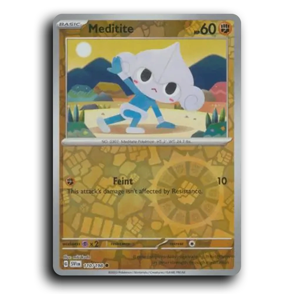 Meditite (110/198) [Scarlet & Violet] Common miki kudo Pokemon Card TCG Near Mint NM Reverse Holo
