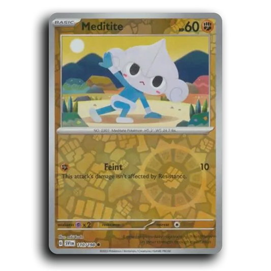 Meditite (110/198) [Scarlet & Violet] Common miki kudo Pokemon Card TCG Near Mint NM Reverse Holo