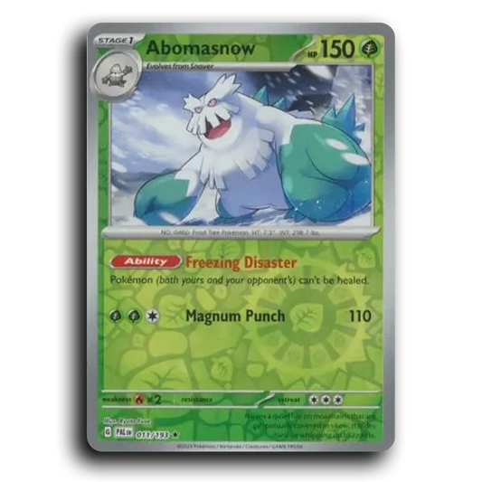 Abomasnow (011/193) [Paldea Evolved] Rare Pokemon Card TCG Near Mint NM Reverse Holo