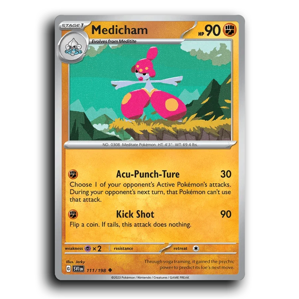 Medicham (111/198) [Scarlet & Violet] Uncommon Jerky Pokemon Card TCG Near Mint NM