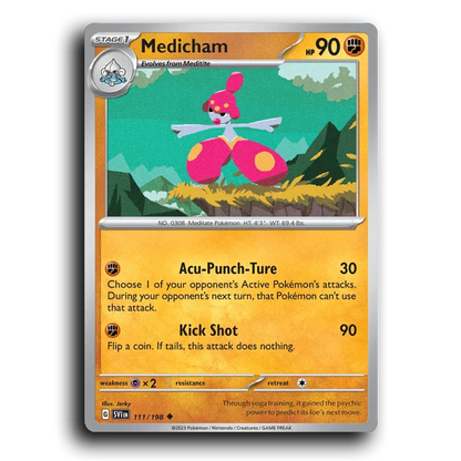 Medicham (111/198) [Scarlet & Violet] Uncommon Jerky Pokemon Card TCG Near Mint NM