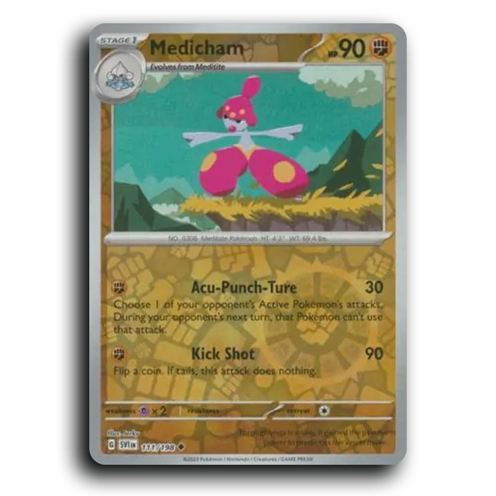 Medicham (111/198) [Scarlet & Violet] Uncommon Jerky Pokemon Card TCG Near Mint NM Reverse Holo