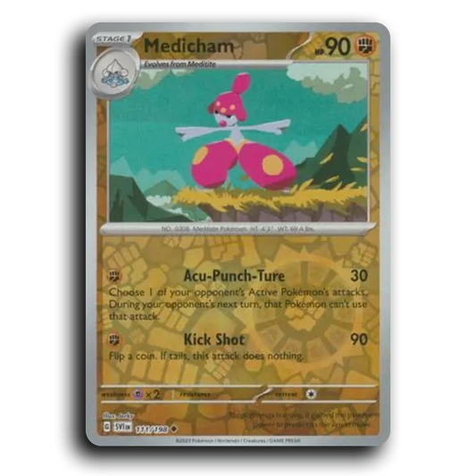 Medicham (111/198) [Scarlet & Violet] Uncommon Jerky Pokemon Card TCG Near Mint NM Reverse Holo