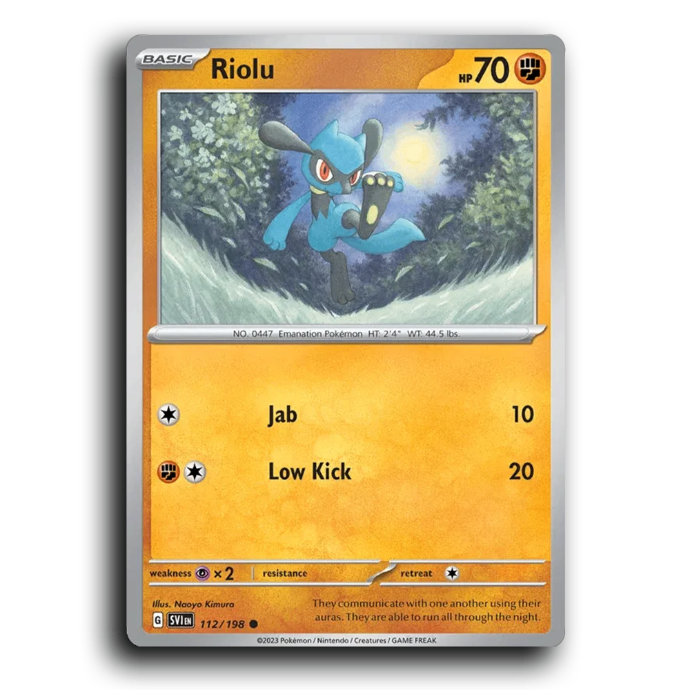 Riolu (112/198) [Scarlet & Violet] Common Naoyo Kimura Pokemon Card TCG Near Mint NM