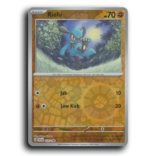 Riolu (112/198) [Scarlet & Violet] Common Naoyo Kimura Pokemon Card TCG Near Mint NM Reverse Holo