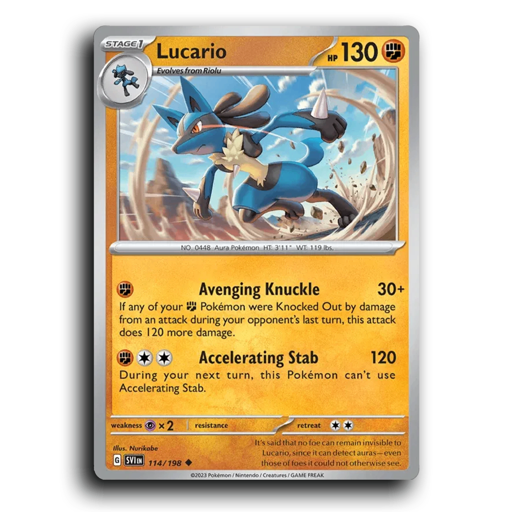 Lucario (114/198) [Scarlet & Violet] Uncommon Nurikabe Pokemon Card TCG Near Mint NM
