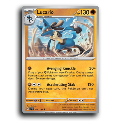Lucario (114/198) [Scarlet & Violet] Uncommon Nurikabe Pokemon Card TCG Near Mint NM