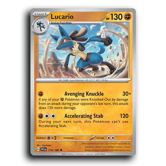 Lucario (114/198) [Scarlet & Violet] Uncommon Nurikabe Pokemon Card TCG Near Mint NM