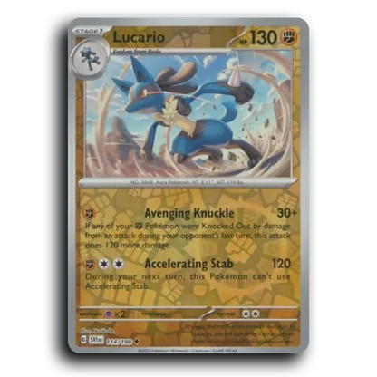Lucario (114/198) [Scarlet & Violet] Uncommon Nurikabe Pokemon Card TCG Near Mint NM Reverse Holo