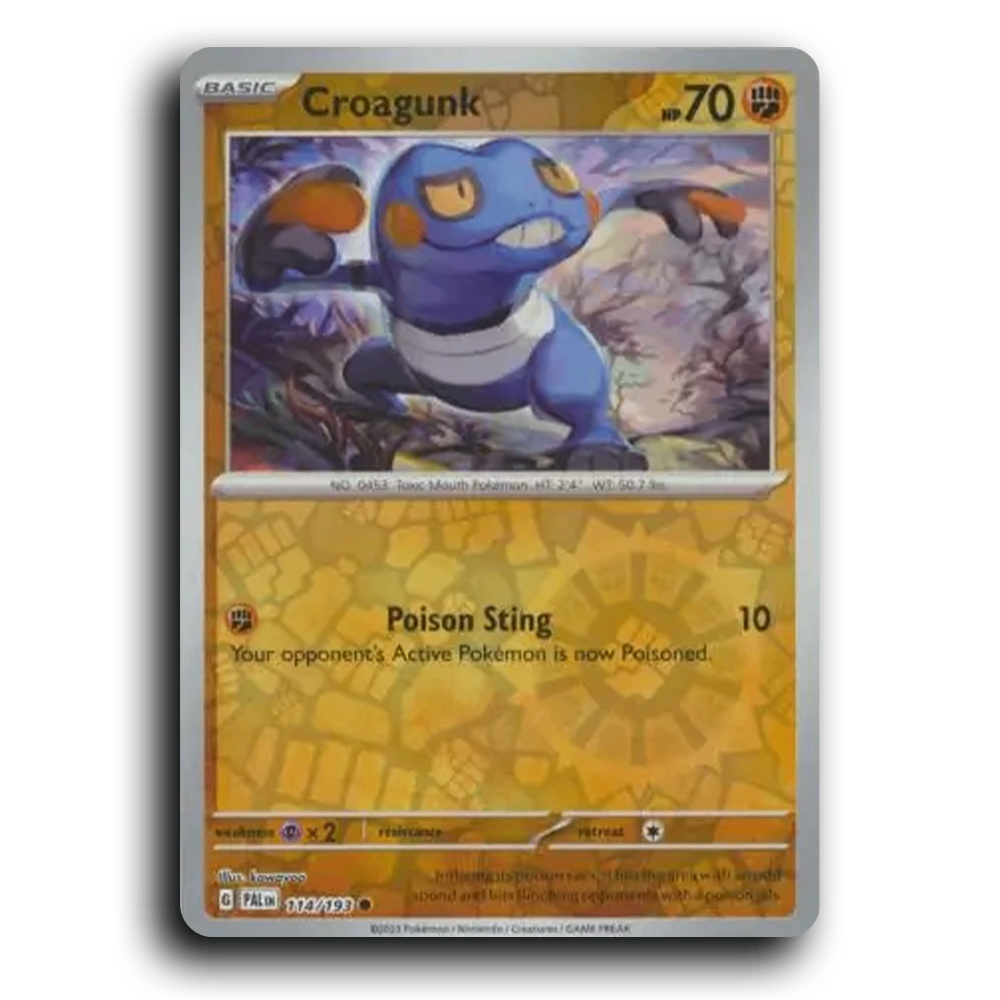 Croagunk (114/193) [Paldea Evolved] Common Pokemon Card TCG Near Mint NM Reverse Holo