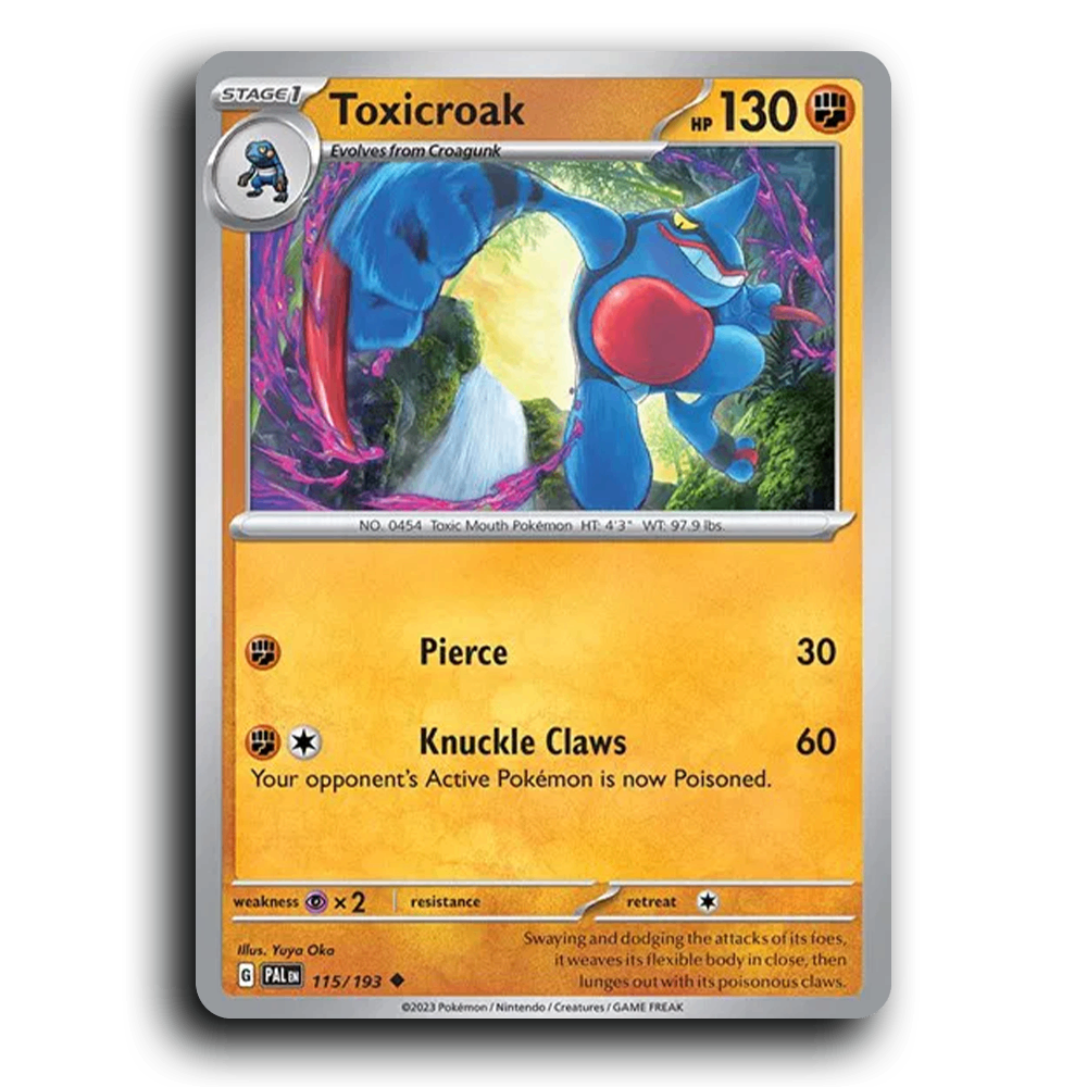 Toxicroak (115/193) [Paldea Evolved] Uncommon Pokemon Card TCG Near Mint NM