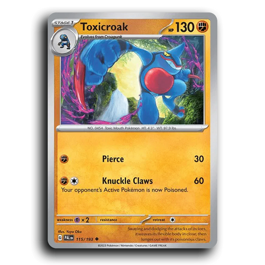 Toxicroak (115/193) [Paldea Evolved] Uncommon Pokemon Card TCG Near Mint NM