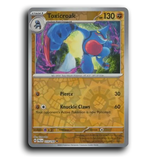 Toxicroak (115/193) [Paldea Evolved] Uncommon Pokemon Card TCG Near Mint NM Reverse Holo