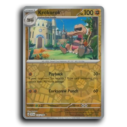 Krokorok (116/198) [Scarlet & Violet] Common kantaro Pokemon Card TCG Near Mint NM Reverse Holo