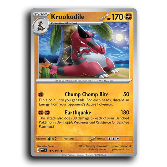 Krookodile (117/198) [Scarlet & Violet] Uncommon Misa Tsutsui Pokemon Card TCG Near Mint NM