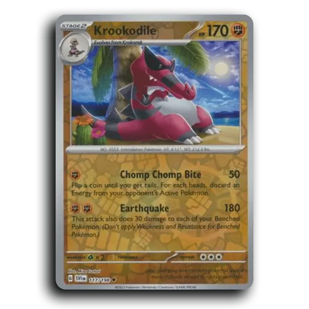 Krookodile (117/198) [Scarlet & Violet] Uncommon Misa Tsutsui Pokemon Card TCG Near Mint NM Reverse Holo