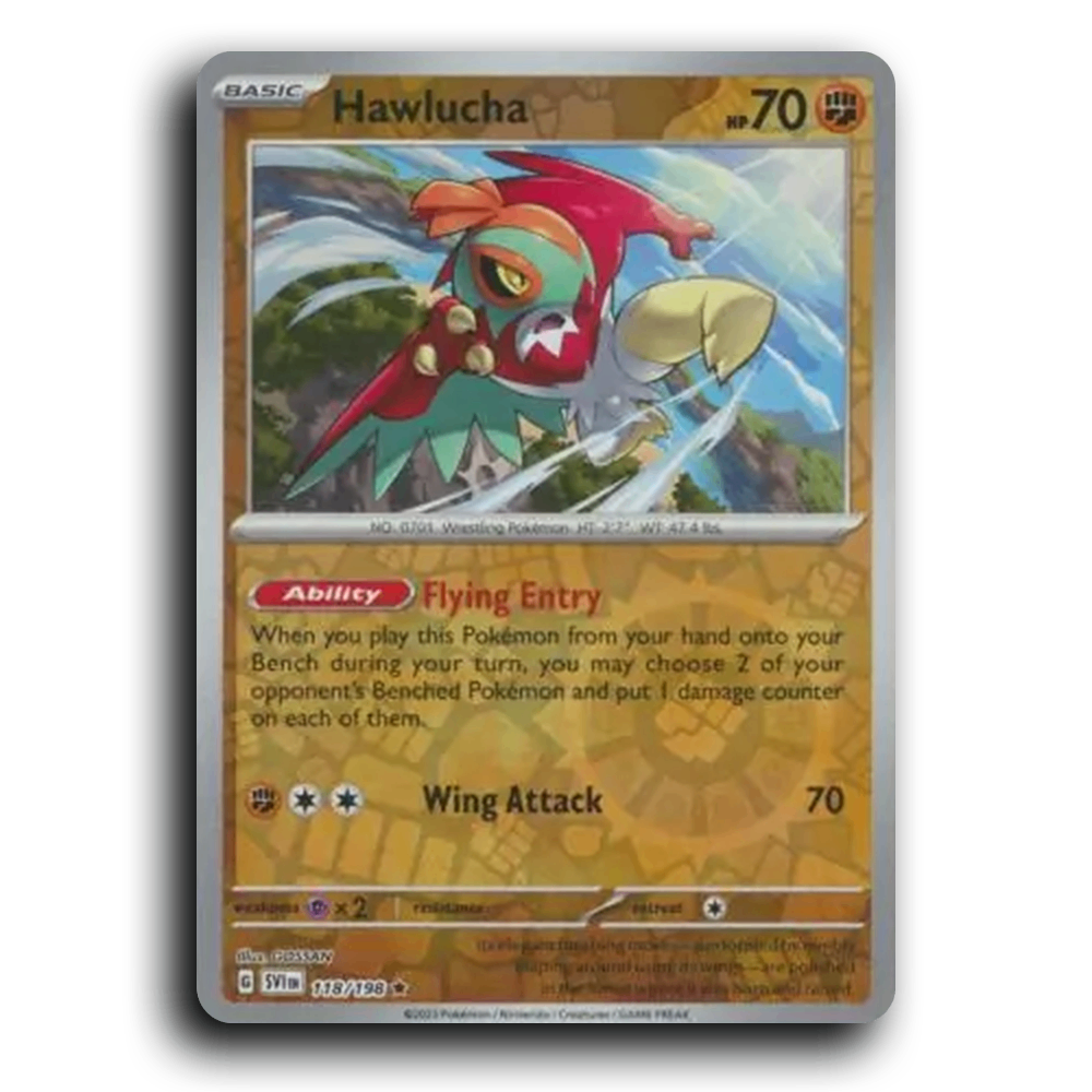Hawlucha (118/198) [Scarlet & Violet] Rare GOSSAN Pokemon Card TCG Near Mint NM Reverse Holo