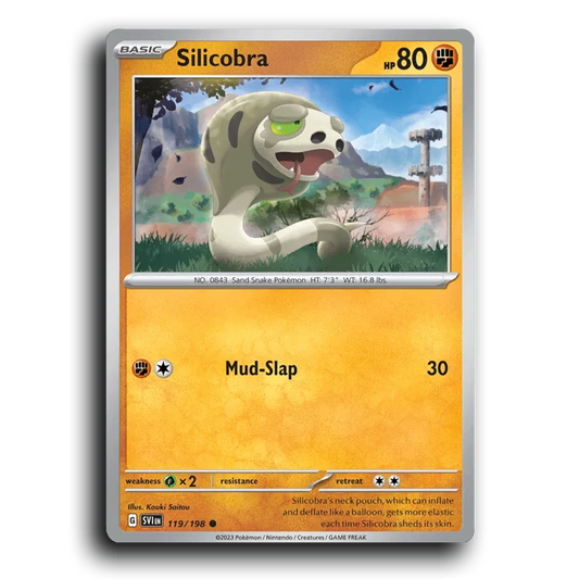 Silicobra (119/198) [Scarlet & Violet] Common Kouki Saitou Pokemon Card TCG Near Mint NM