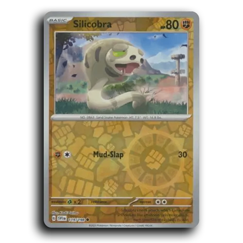 Silicobra (119/198) [Scarlet & Violet] Common Kouki Saitou Pokemon Card TCG Near Mint NM Reverse Holo