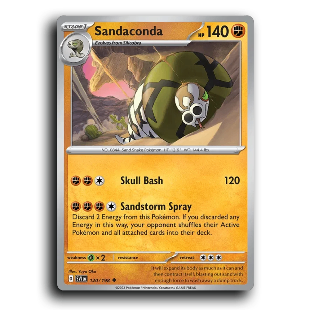 Sandaconda (120/198) [Scarlet & Violet] Uncommon Yuya Oka Pokemon Card TCG Near Mint NM
