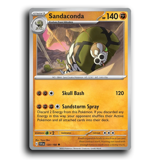 Sandaconda (120/198) [Scarlet & Violet] Uncommon Yuya Oka Pokemon Card TCG Near Mint NM