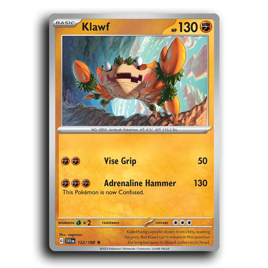 Klawf (122/198) [Scarlet & Violet] Rare nagimiso Pokemon Card TCG Near Mint NM