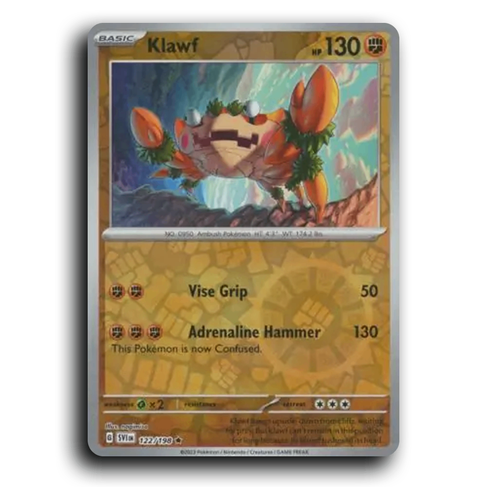 Klawf (122/198) [Scarlet & Violet] Rare nagimiso Pokemon Card TCG Near Mint NM Reverse Holo