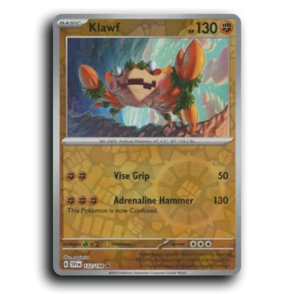 Klawf (122/198) [Scarlet & Violet] Rare nagimiso Pokemon Card TCG Near Mint NM Reverse Holo