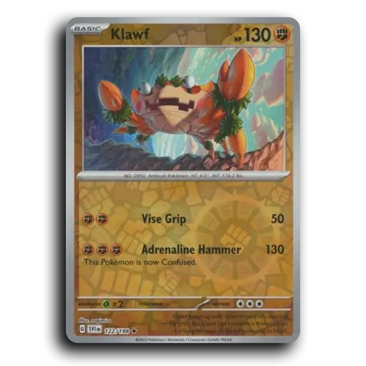 Klawf (122/198) [Scarlet & Violet] Rare nagimiso Pokemon Card TCG Near Mint NM Reverse Holo