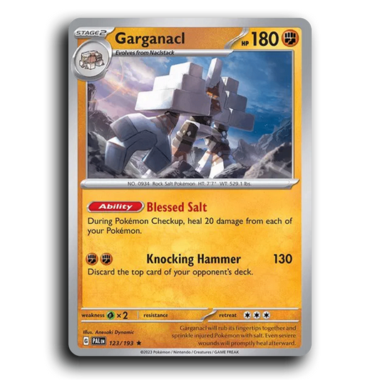 Garganacl (123/193) [Paldea Evolved] Rare Pokemon Card TCG Near Mint NM