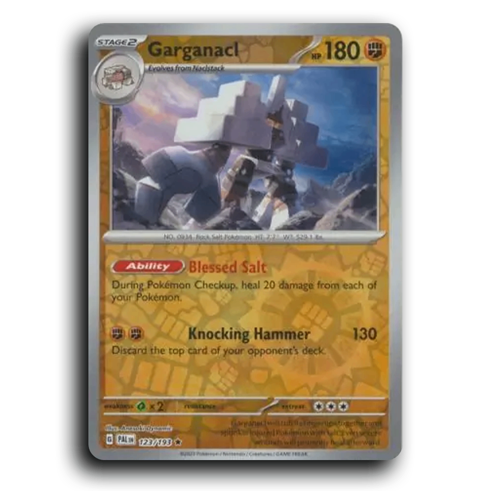 Garganacl (123/193) [Paldea Evolved] Rare Pokemon Card TCG Near Mint NM Reverse Holo