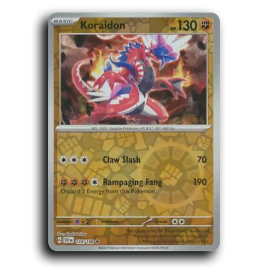 Koraidon (124/198) [Scarlet & Violet] Rare Kouki Saitou Pokemon Card TCG Near Mint NM Reverse Holo