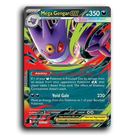 Mega Gengar ex 056/094 Ascended Heroes Double Rare Pokemon Card TCG Near Mint NM Holofoil