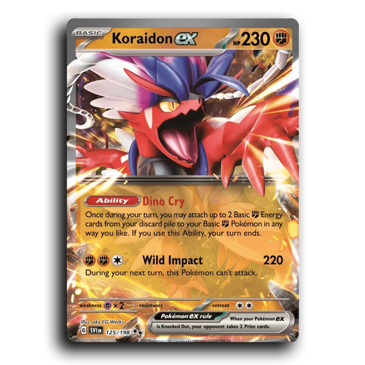Koraidon ex (125/198) [Scarlet & Violet] Double Rare aky CG Works Pokemon Card TCG Near Mint NM Reverse Holo