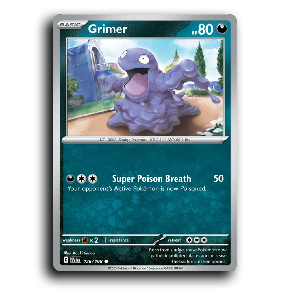 Grimer (126/198) [Scarlet & Violet] Common Kouki Saitou Pokemon Card TCG Near Mint NM