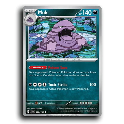 Muk (127/198) [Scarlet & Violet] Uncommon Haru Akasaka Pokemon Card TCG Near Mint NM