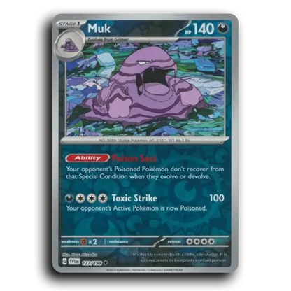 Muk (127/198) [Scarlet & Violet] Uncommon Haru Akasaka Pokemon Card TCG Near Mint NM Reverse Holo