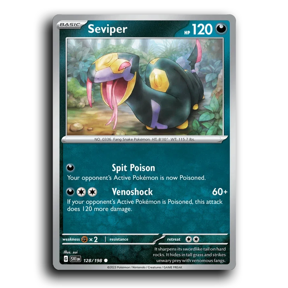 Seviper (128/198) [Scarlet & Violet] Common sui Pokemon Card TCG Near Mint NM