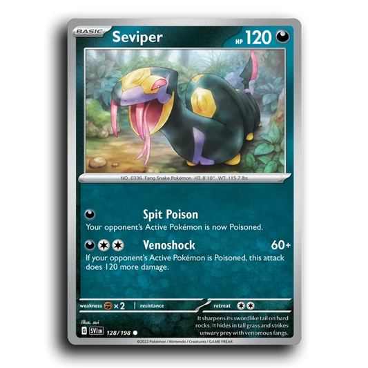 Seviper (128/198) [Scarlet & Violet] Common sui Pokemon Card TCG Near Mint NM