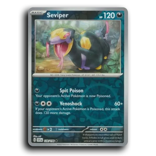 Seviper (128/198) [Scarlet & Violet] Common sui Pokemon Card TCG Near Mint NM Reverse Holo