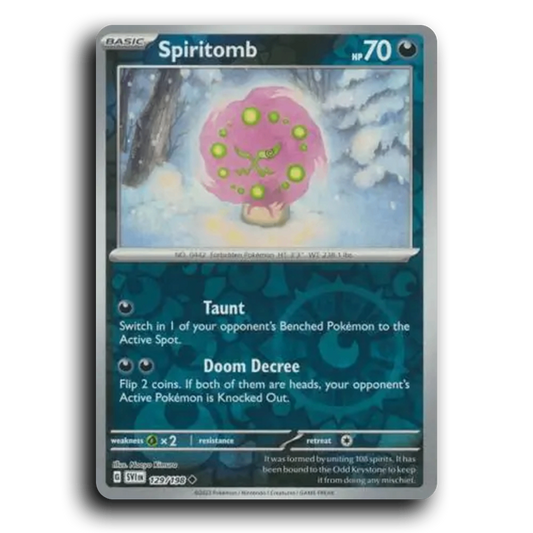 Spiritomb (129/198) [Scarlet & Violet] Uncommon Naoyo Kimura Pokemon Card TCG Near Mint NM Reverse Holo