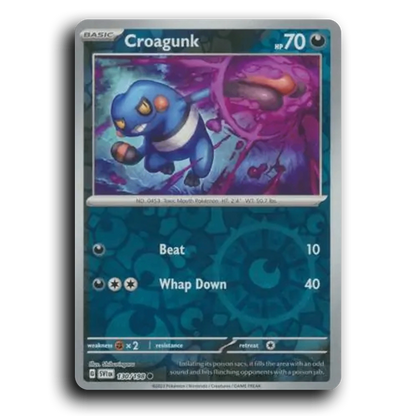 Croagunk (130/198) [Scarlet & Violet] Common Shiburingaru Pokemon Card TCG Near Mint NM Reverse Holo