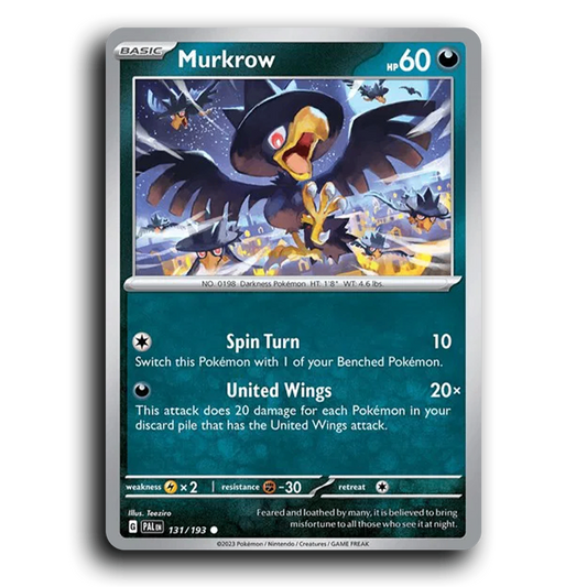 Murkrow (131/193) [Paldea Evolved] Common Pokemon Card TCG Near Mint NM