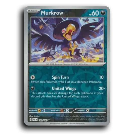 Murkrow (131/193) [Paldea Evolved] Common Pokemon Card TCG Near Mint NM Reverse Holo