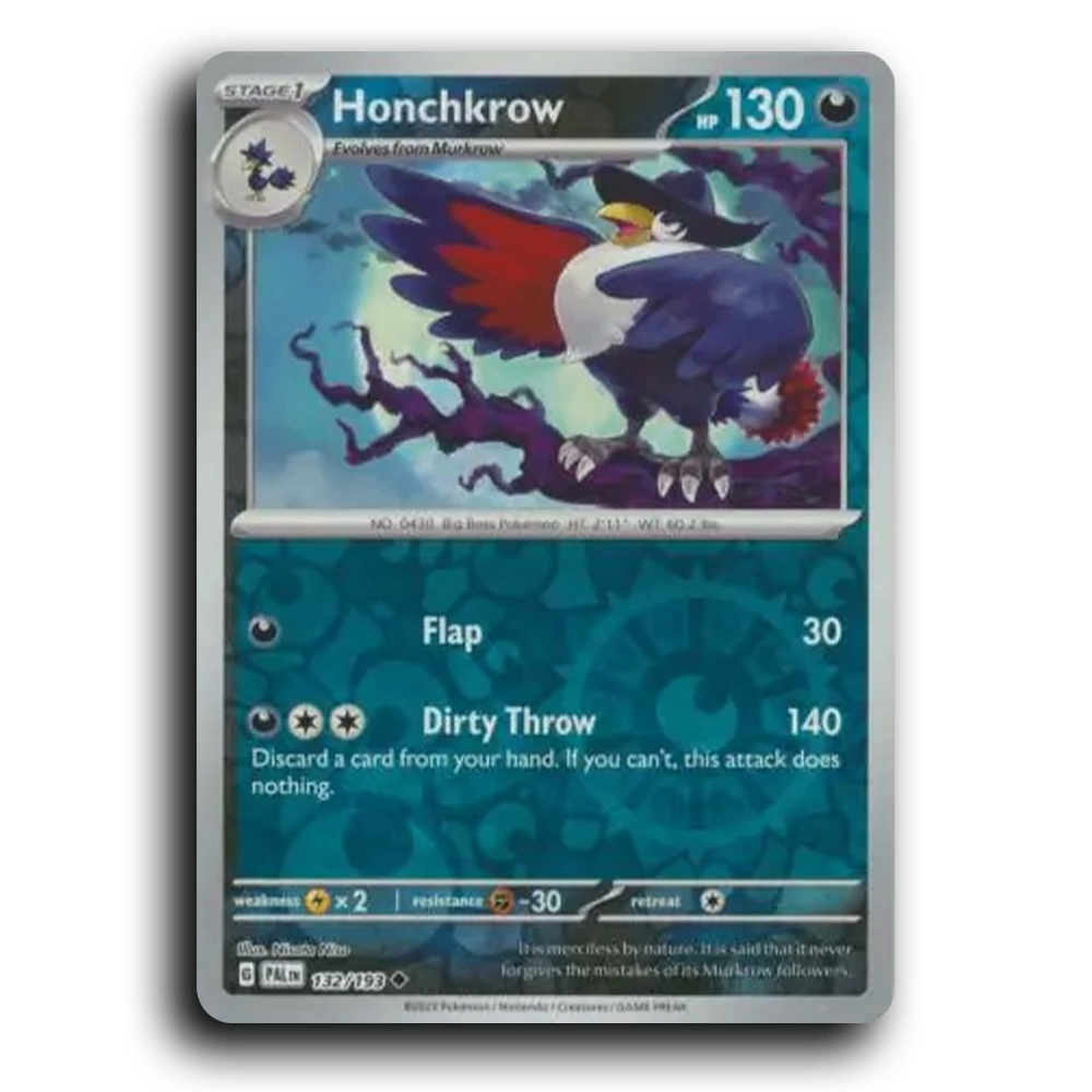 Honchkrow (132/193) [Paldea Evolved] Uncommon Pokemon Card TCG Near Mint NM Reverse Holo